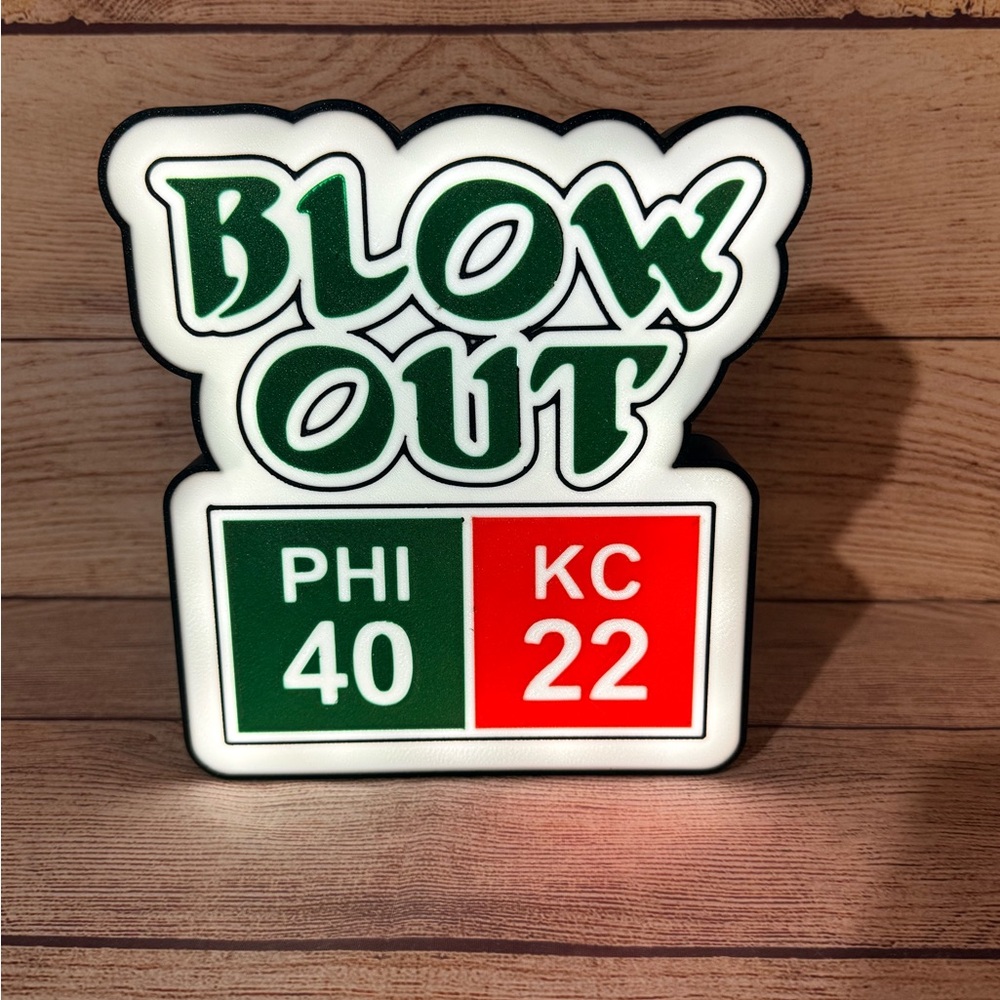 Philadelphia Eagles Super Bowl 59 Light Box Custom Made Blow Out